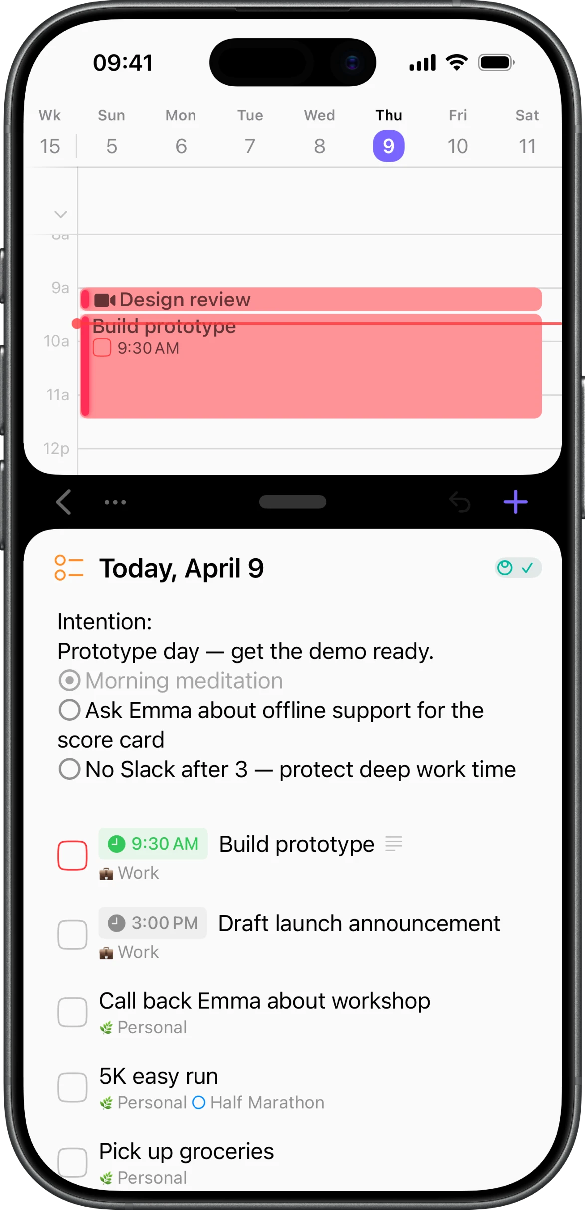 Space on iPhone